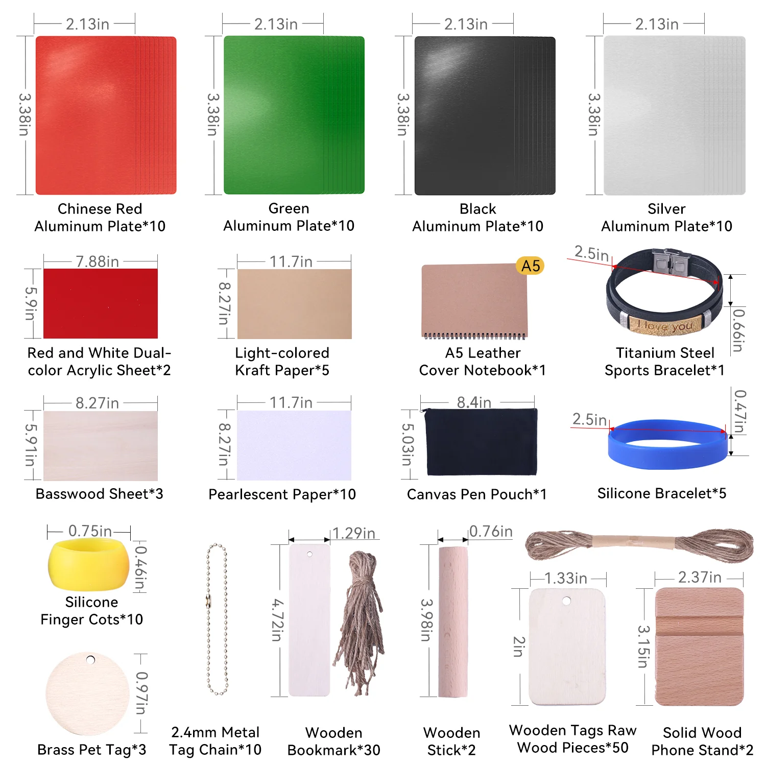 175 PCS DIY Gravurmaterial