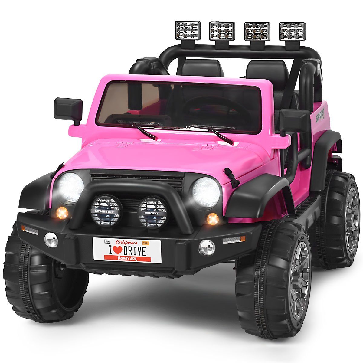 Electric car Jeep 2 seater with 3 speeds pink