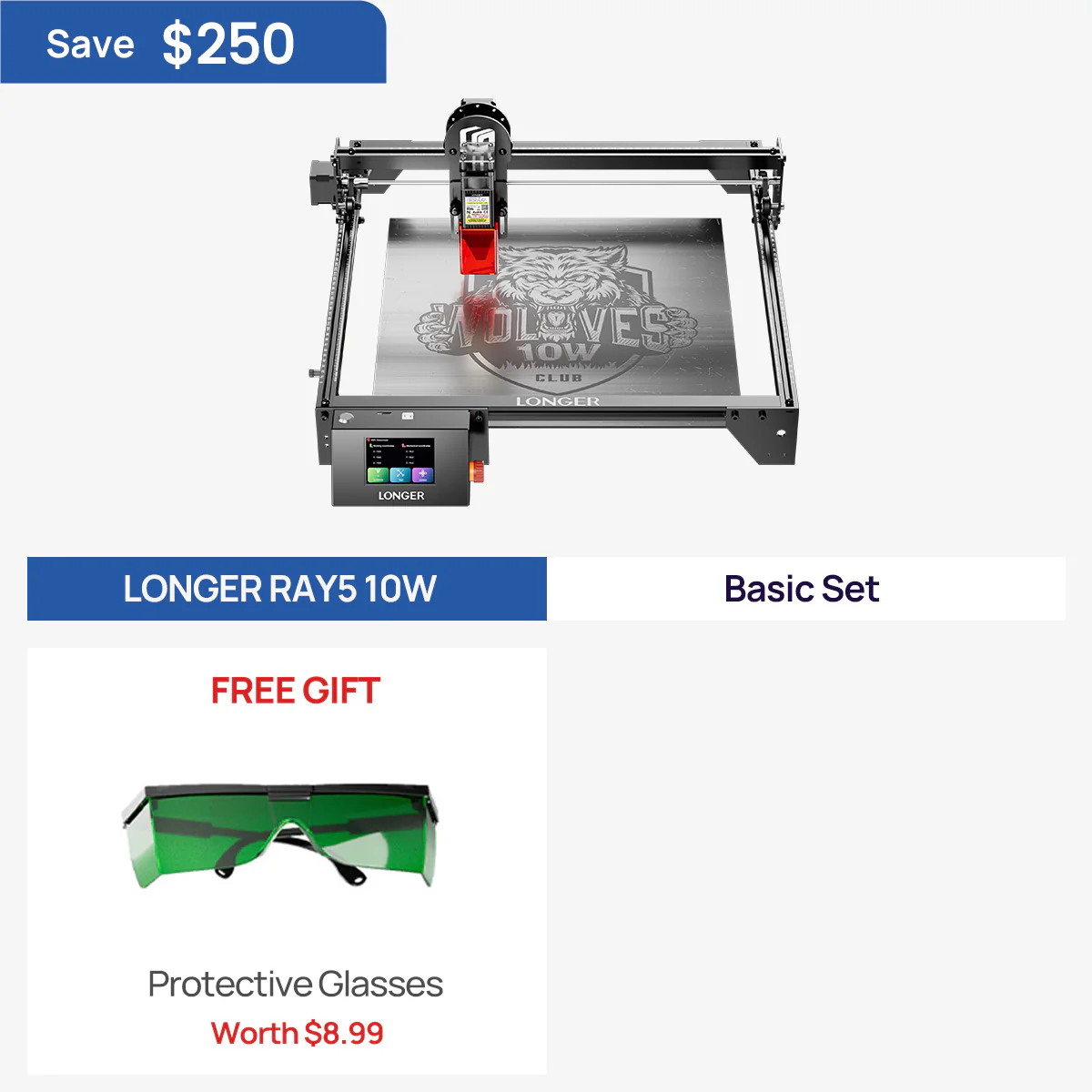 Longer RAY5 10W/20W laser engraving