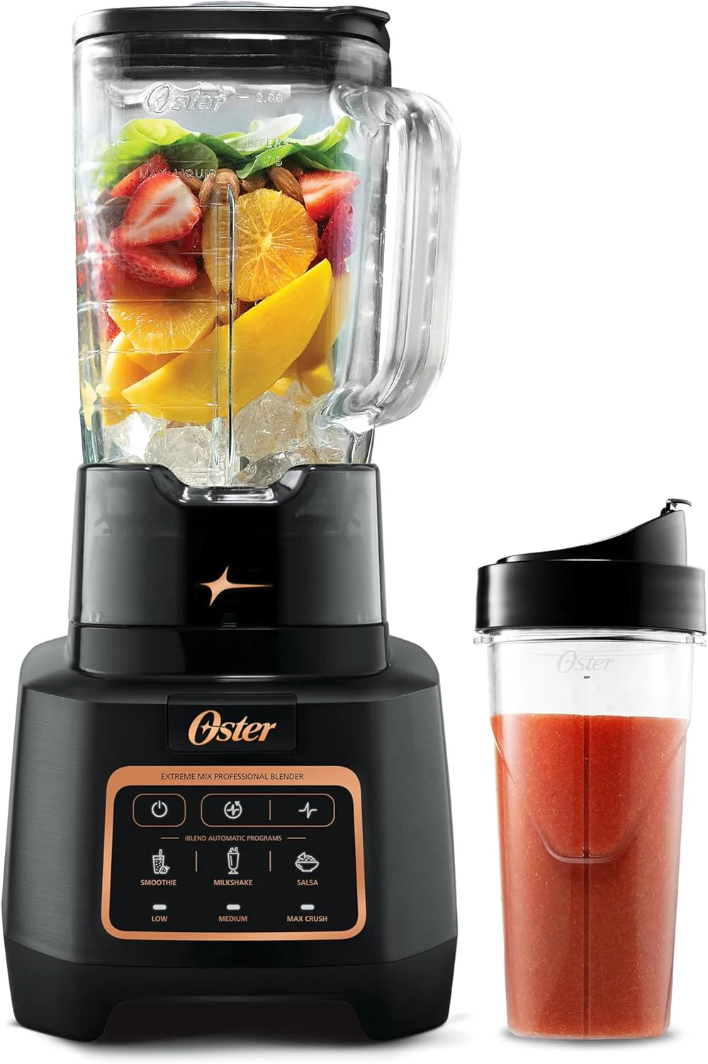 Oster Extreme Mix Blender, 1500-Watt High-Speed Countertop Blender with 64oz Jar & Auto Programs, Perfect for Smoothies, Milkshakes, Salsa