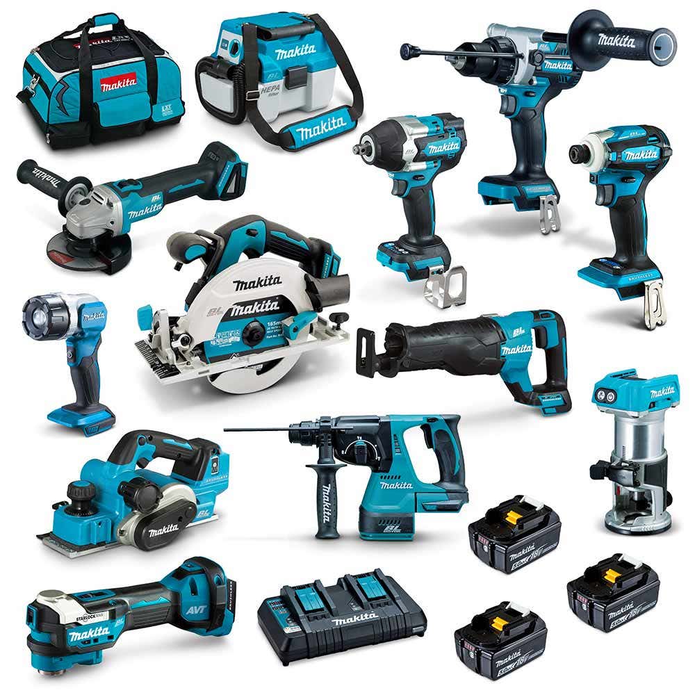 MAKITA 18V Brushless 12 pieces 3 x 5.0Ah Combo Kit DLX1202TX1