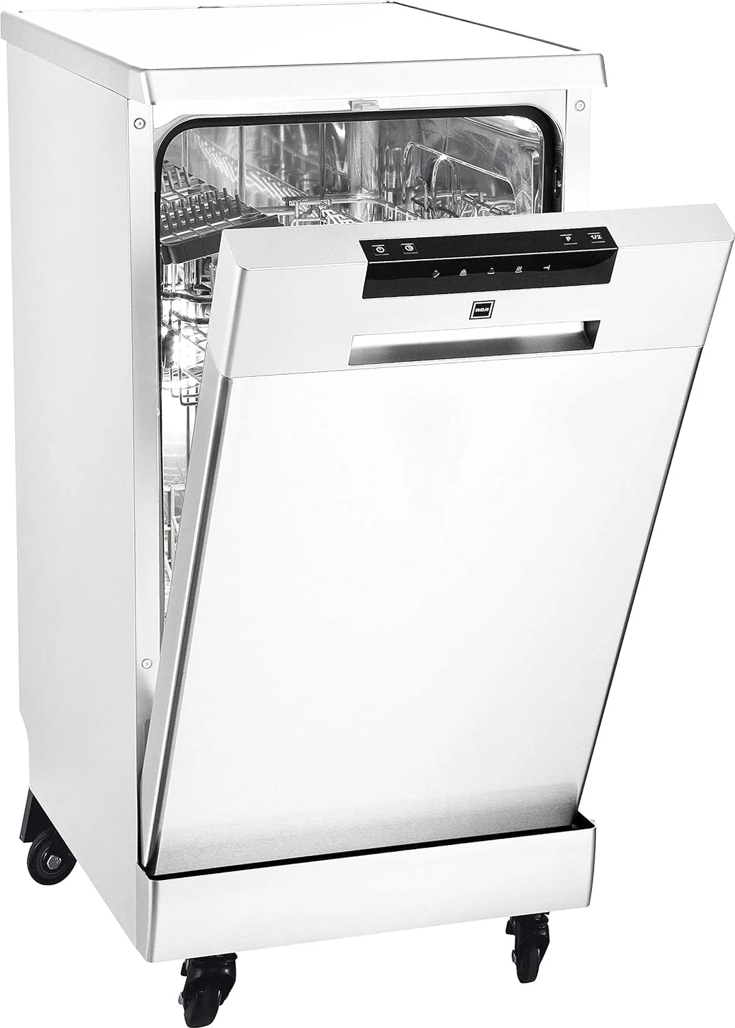 Portable Dishwasher, 18in Wide, 8 Place Settings Capacity, White