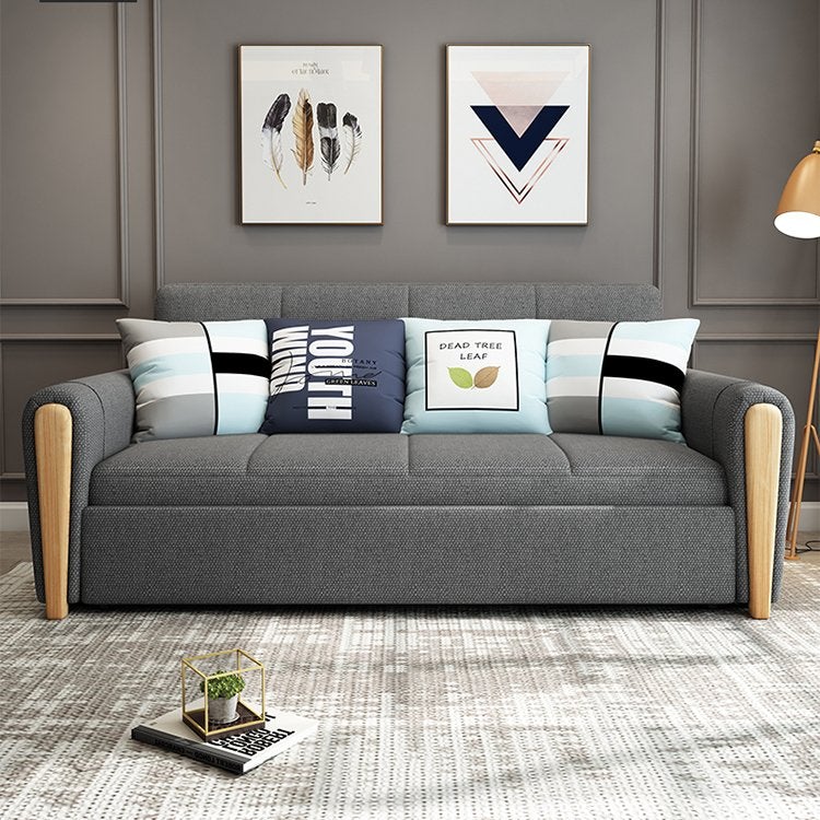 Multifunctional wooden folding sofa for home