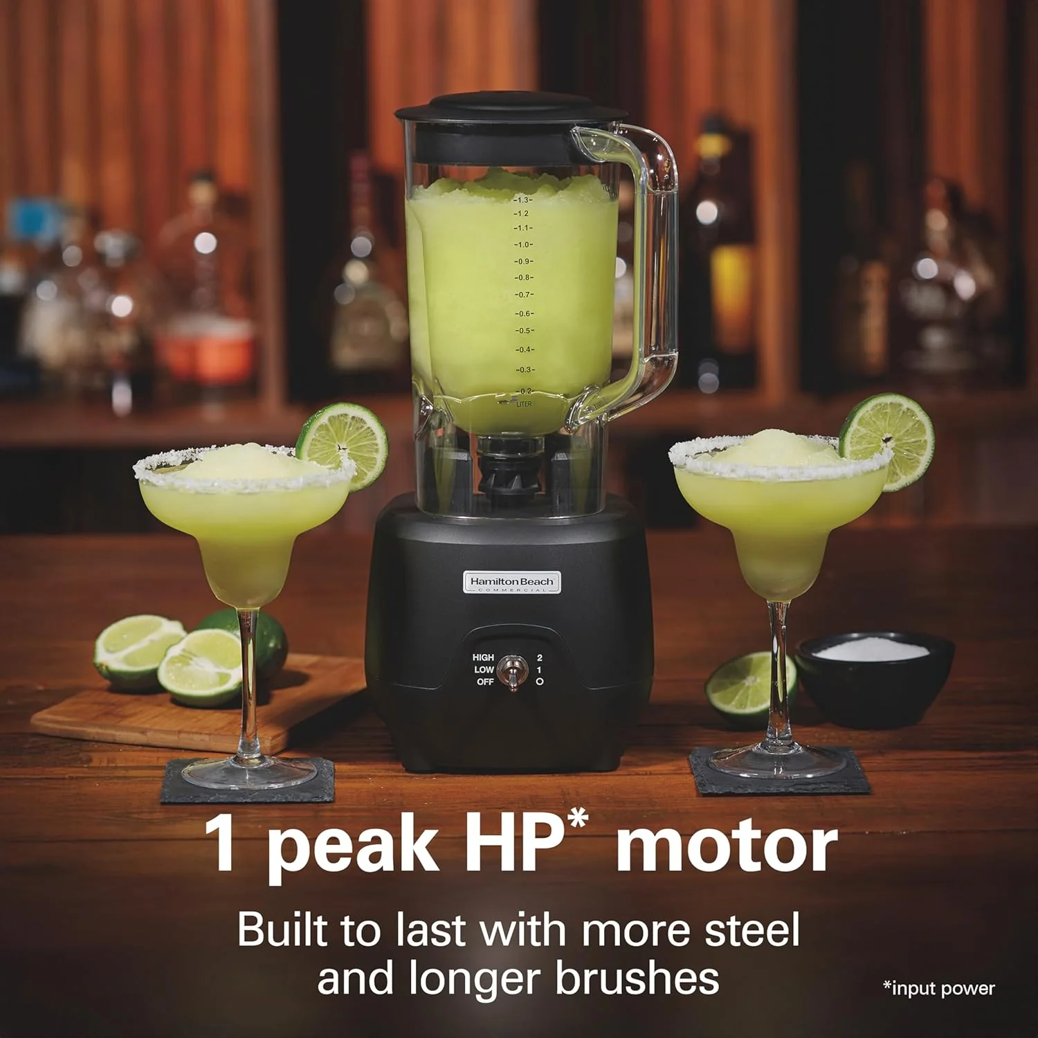 Hamilton Beach Commercial 908R 44Oz Bar Blender, 2 Speed, 1 HP, Black (HBB908R)