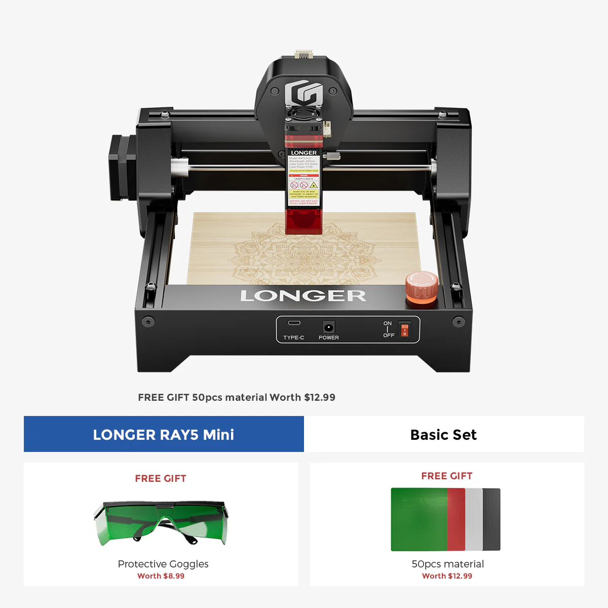 Long RAY5 mini laser engraver